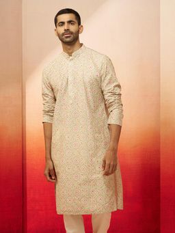 Vastramay - Green Floral Sequin Kurta