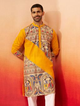 Vastramay - Yellow Digital Print Kurta