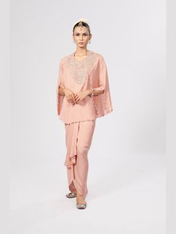RIRASA - Adhira Peach Top With Skirt