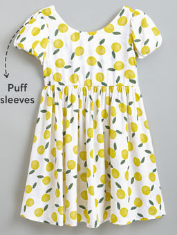 Hopscotch - Lemon Grove Puff Sleeve Dress