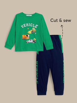 Hopscotch - 2 Piece Vehicle Squad T-Shirt with Joggers Set