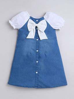 Hopscotch - Sailor Bow Denim Dress