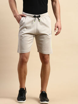 SHOWOFF - Mens Printed Beige Regular Shorts