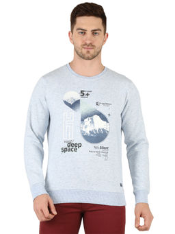 Monte Carlo - Men White Cotton Blend Sweatshirt
