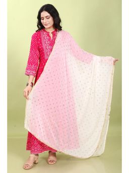 Cotton Culture - Off White Chiffon Embellished Dupatta