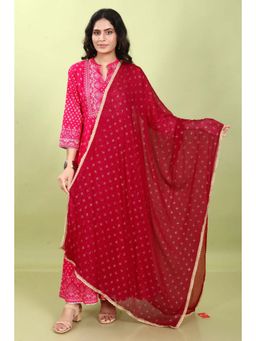Cotton Culture - Maroon Chiffon Embellished Dupatta