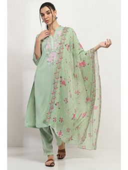 Rangriti - Women Sage Green Polyester Dupatta