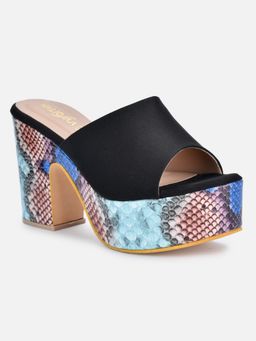 VALIOSAA - Black Solid-plain Peep Toes