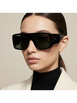 Vintage - Unisex Bold Green Lens Sunglasses (60)