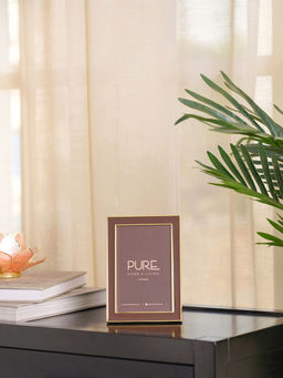 Pure Home + Living - Small Gold Plated Brown Photo Frame
