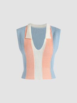 Cider - Colorblock Knit Vest