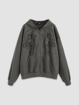 Cider - Figure Zipper Up Oversized Hoodie