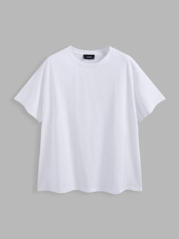 Cider - Cotton Solid Oversized Tee Curve & Plus