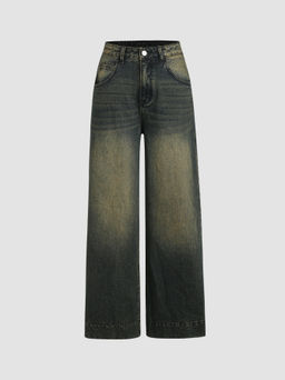 Cider - Mid Waist Straight Leg Jeans