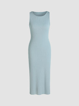 Cider - Split Sleeveless Midi Dress