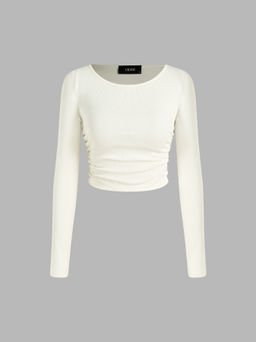 Cider - Ruched Long Sleeve Top