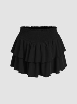 Cider - Shirred Ruffle Tiered Skort Curve & Plus