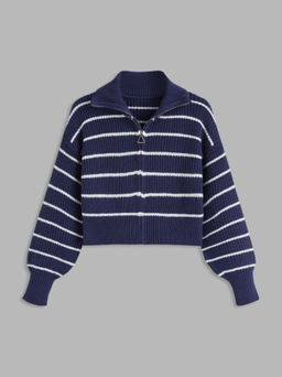 Cider - Solid Knit Polo Zipper Cardigan Curve & Plus