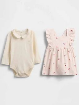 GAP - Kids' Floral Print Peter Pan Neck Romper with Dress