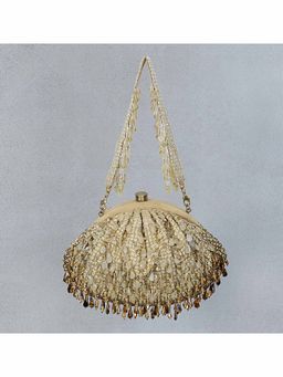 Lovetobag - Opal Soft Pouch Peerless Gold with Handle