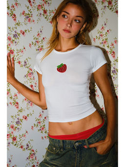Bonkers Corner - Berryblush Beaded Embroidery Baby T-Shirt