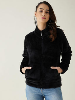 Modeve - Womens Black Solid Full Sleeve Black Winter Jacket
