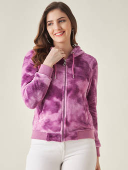 Modeve - Womens Lavender Tie & Die Casual Jacket