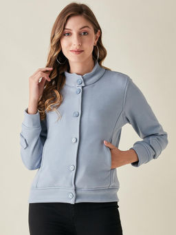 Modeve - Womens Blue Full Sleeve Winter Jacket