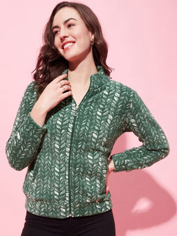 Modeve - Womens Full Sleeve Olive Winter Jacket