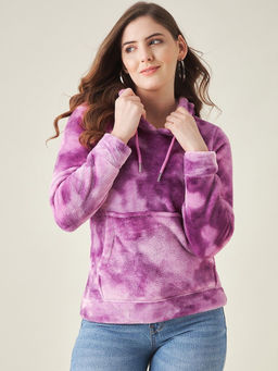 Modeve - Womens Lavender Tie-Dye Winter Hoodie