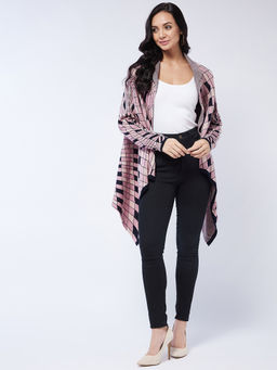 Modeve - Womens Casual Pink Winter Shrug