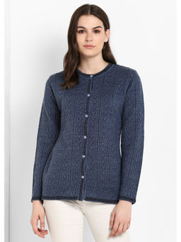 Modeve - Womens Blue Casual Winter Cardigan