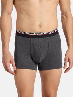 Jockey - UI22 Men Super Combed Cotton Rib Trunk-Charcoal Melange