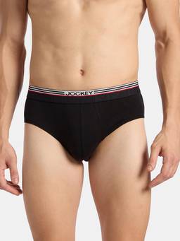 Jockey - US49 Men Super Combed Cotton Solid Brief-Black