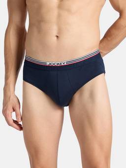Jockey - US49 Men Super Combed Cotton Solid Brief-Navy