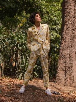 MEESA - Mukti Coloured Printed Blazer with Pant