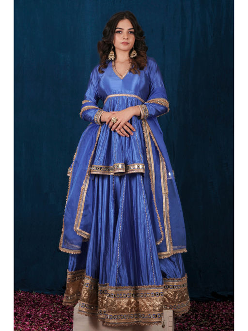 peplum dress with lehenga purple silk embroidered peplum top with lehenga