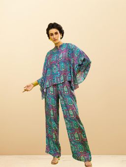 CUSTARD - Women Green Cotton Floral Co-Ord (Set of 2)