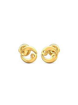 Candere by Kalyan Jewellers - 14K Yellow Gold Cancer Stud Earring for Women