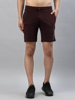 Red Tape - Men Maroon Solid Pure Cotton Activewear Shorts