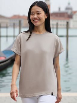 Bewakoof - Women's Meteor Grey Boyfriend T-Shirt