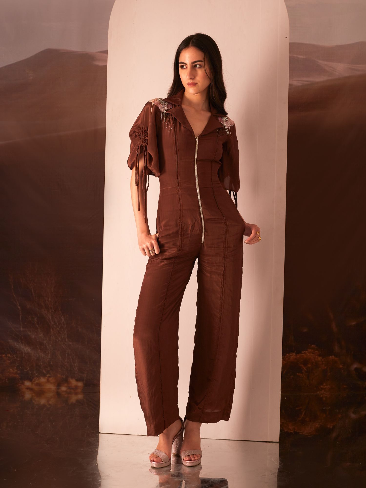 Brown Blossom Jumpsuit-picture-13