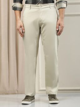 CRIMSOUNE CLUB - Men'S Beige Straight Trousers