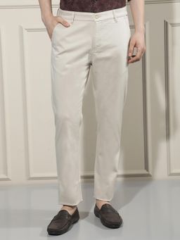 CRIMSOUNE CLUB - Men'S Cream Dobby Trousers