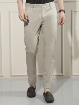 CRIMSOUNE CLUB - Men'S Beige Dobby Trousers