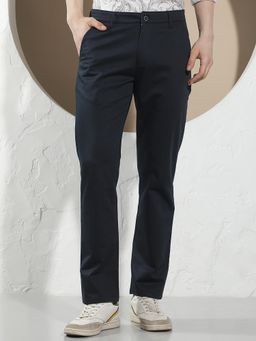 CRIMSOUNE CLUB - Men'S Navy Blue Straight Trousers