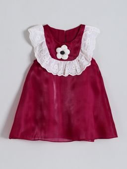 Hopscotch - Floral Applique Casual Dress