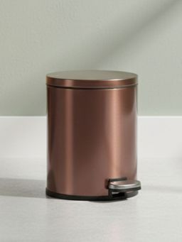 HOME 360 - European Rose Gold Stainless Steel Pedal Dustbin - Round Step Trash Can