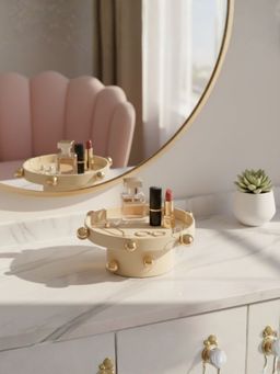 HOME 360 - Luxe Sphere-Embellished Round Display with Acrylic Flower Accent