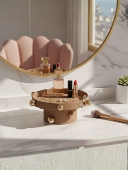 HOME 360 - Luxe Sphere-Embellished Round Display with Acrylic Flower Accent